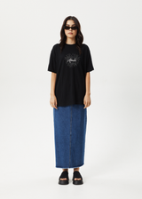 AFENDS Womens Pulse - Oversized Tee - Black - Afends womens pulse   oversized tee   black