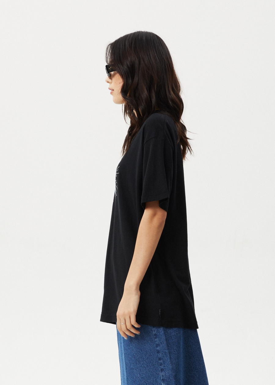 AFENDS Womens Pulse - Oversized Tee - Black