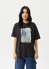 AFENDS Womens Nirvana - Oversized Tee - Stone Black - Afends womens nirvana   oversized tee   stone black