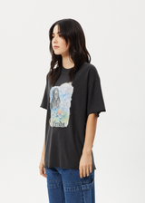 AFENDS Womens Nirvana - Oversized Tee - Stone Black - Afends womens nirvana   oversized tee   stone black