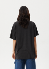AFENDS Womens Nirvana - Oversized Tee - Stone Black - Afends womens nirvana   oversized tee   stone black