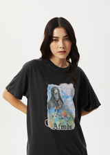 AFENDS Womens Nirvana - Oversized Tee - Stone Black - Afends womens nirvana   oversized tee   stone black