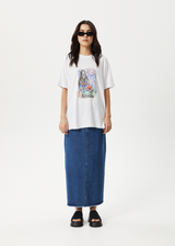 AFENDS Womens Nirvana - Oversized Tee - White - Afends womens nirvana   oversized tee   white