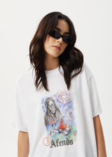 AFENDS Womens Nirvana - Oversized Tee - White - Afends womens nirvana   oversized tee   white