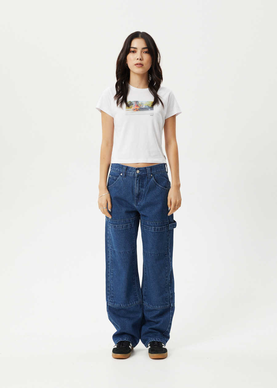 AFENDS Womens Omw - Baby Tee - White
