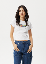 AFENDS Womens Omw - Baby Tee - White - Afends womens omw   baby tee   white