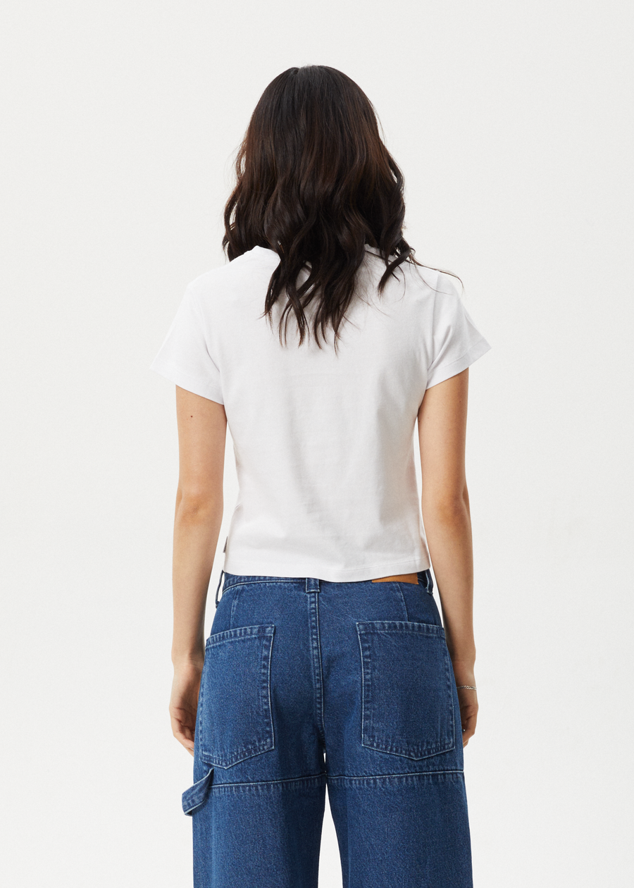 AFENDS Womens Omw - Baby Tee - White