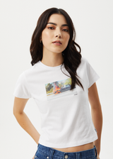 AFENDS Womens Omw - Baby Tee - White - Afends womens omw   baby tee   white