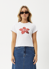 AFENDS Womens Nara - Baby Tee - White - Afends womens nara   baby tee   white