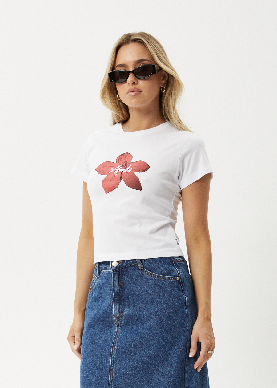 AFENDS Womens Nara - Baby Tee - White
