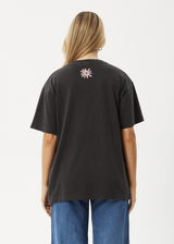 AFENDS Womens Adi - Oversized Tee - Stone Black - Afends womens adi   oversized tee   stone black