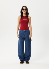 AFENDS Womens Notice - Rib Singlet - Ketchup - Afends womens notice   rib singlet   ketchup