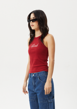 AFENDS Womens Notice - Rib Singlet - Ketchup - Afends womens notice   rib singlet   ketchup