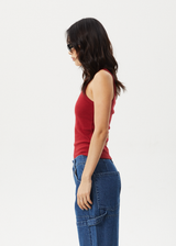 AFENDS Womens Notice - Rib Singlet - Ketchup - Afends womens notice   rib singlet   ketchup