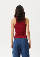 AFENDS Womens Notice - Rib Singlet - Ketchup - Afends womens notice   rib singlet   ketchup