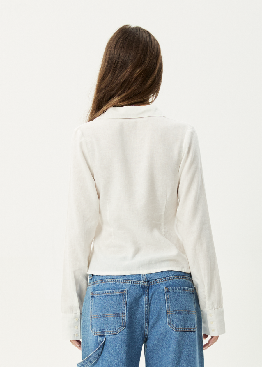AFENDS Womens Archive - Long Sleeve Shirt - White