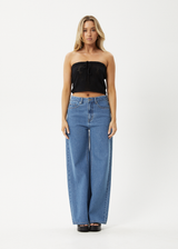 AFENDS Womens Riley - Knit Strapless Top - Black - Afends womens riley   knit strapless top   black 
