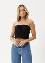 AFENDS Womens Riley - Knit Strapless Top - Black - Afends womens riley   knit strapless top   black 