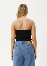 AFENDS Womens Riley - Knit Strapless Top - Black - Afends womens riley   knit strapless top   black 