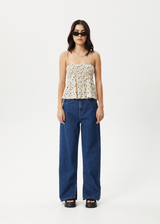 AFENDS Womens Rooney - Strapless Top - Sesame - Afends womens rooney   strapless top   sesame 