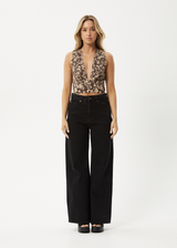 AFENDS Womens Juliet - Button Up Top - Coffee - Afends womens juliet   button up top   coffee 