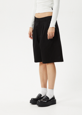 AFENDS Womens Brakes - Pleat Short - Black - Afends womens brakes   pleat short   black