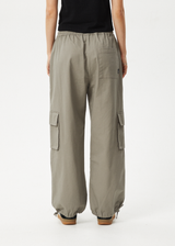 AFENDS Womens Tasman - Cargo Pant - Grey Olive - Afends womens tasman   cargo pant   grey olive