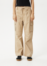 AFENDS Womens Apprentice - Cargo Pant - Taupe - Afends womens apprentice   cargo pant   taupe