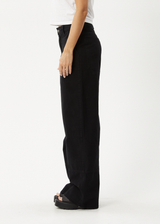 AFENDS Womens Maverick - Canvas Pant - Black - Afends womens maverick   canvas pant   black