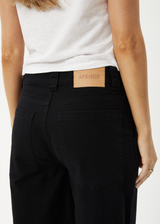 AFENDS Womens Maverick - Canvas Pant - Black - Afends womens maverick   canvas pant   black