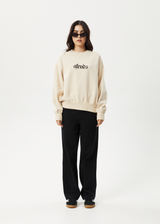 AFENDS Womens Scorpio - Crew Neck Jumper - Sand - Afends womens scorpio   crew neck jumper   sand
