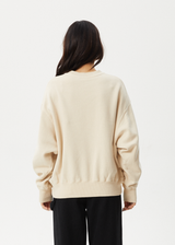 AFENDS Womens Scorpio - Crew Neck Jumper - Sand - Afends womens scorpio   crew neck jumper   sand