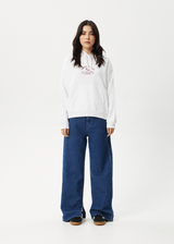 AFENDS Womens Cultivate - Hoodie - White - Afends womens cultivate   hoodie   white