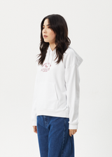 AFENDS Womens Cultivate - Hoodie - White - Afends womens cultivate   hoodie   white