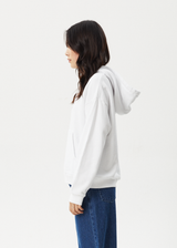 AFENDS Womens Cultivate - Hoodie - White - Afends womens cultivate   hoodie   white