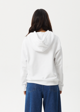 AFENDS Womens Cultivate - Hoodie - White - Afends womens cultivate   hoodie   white
