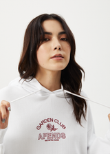 AFENDS Womens Cultivate - Hoodie - White - Afends womens cultivate   hoodie   white