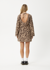 AFENDS Womens Juliet - Mini Dress - Coffee - Afends womens juliet   mini dress   coffee 