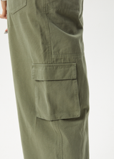 AFENDS Womens Fraser - Utility Overall - Olive - Afends womens fraser   utility overall   olive