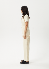 AFENDS Womens Mika - Workwear Jumpsuit - Sand - Afends womens mika   workwear jumpsuit   sand