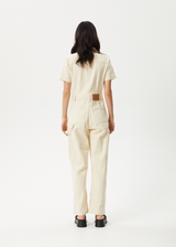 AFENDS Womens Mika - Workwear Jumpsuit - Sand - Afends womens mika   workwear jumpsuit   sand