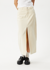 AFENDS Womens Mika - Maxi Skirt - Sand - Afends womens mika   maxi skirt   sand 