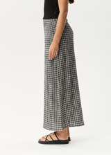 AFENDS Womens Asta Base - Seersucker Skirt - Steel Check - Afends womens asta base   seersucker skirt   steel check