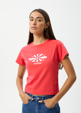 AFENDS Womens Dash - Baby Tee - Washed Tomato - Afends womens dash   baby tee   washed tomato