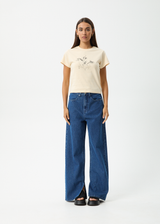 AFENDS Womens Warrior - Baby Tee - Sand - Afends womens warrior   baby tee   sand