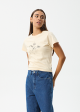 AFENDS Womens Warrior - Baby Tee - Sand - Afends womens warrior   baby tee   sand