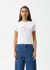 AFENDS Womens Warrior - Baby Tee - White - Afends womens warrior   baby tee   white