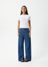 AFENDS Womens Warrior - Baby Tee - White - Afends womens warrior   baby tee   white