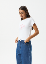 AFENDS Womens Warrior - Baby Tee - White - Afends womens warrior   baby tee   white