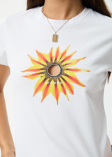 AFENDS Womens Keyhole - Baby Tee - White - Afends womens keyhole   baby tee   white